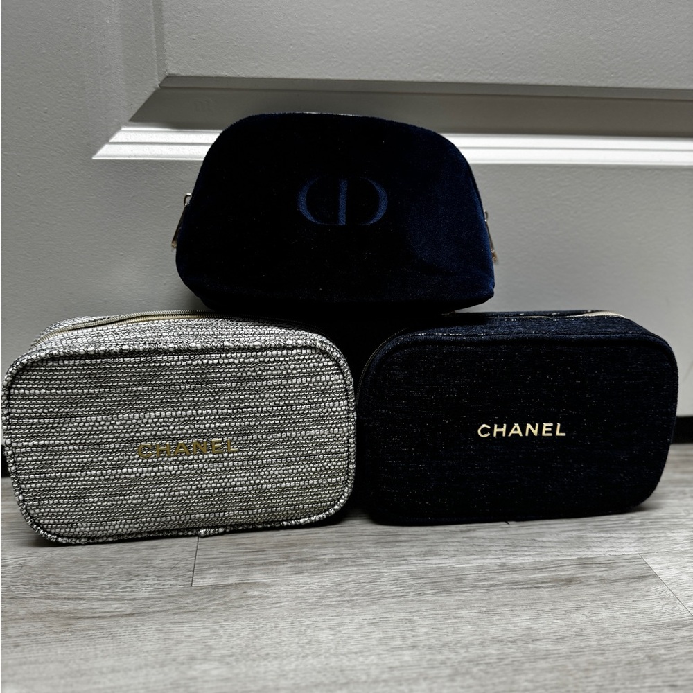 Chanel and Dior pouches